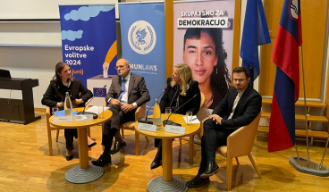 Panelisti razprave MUNLawS o aktualnih izzivih Evrope